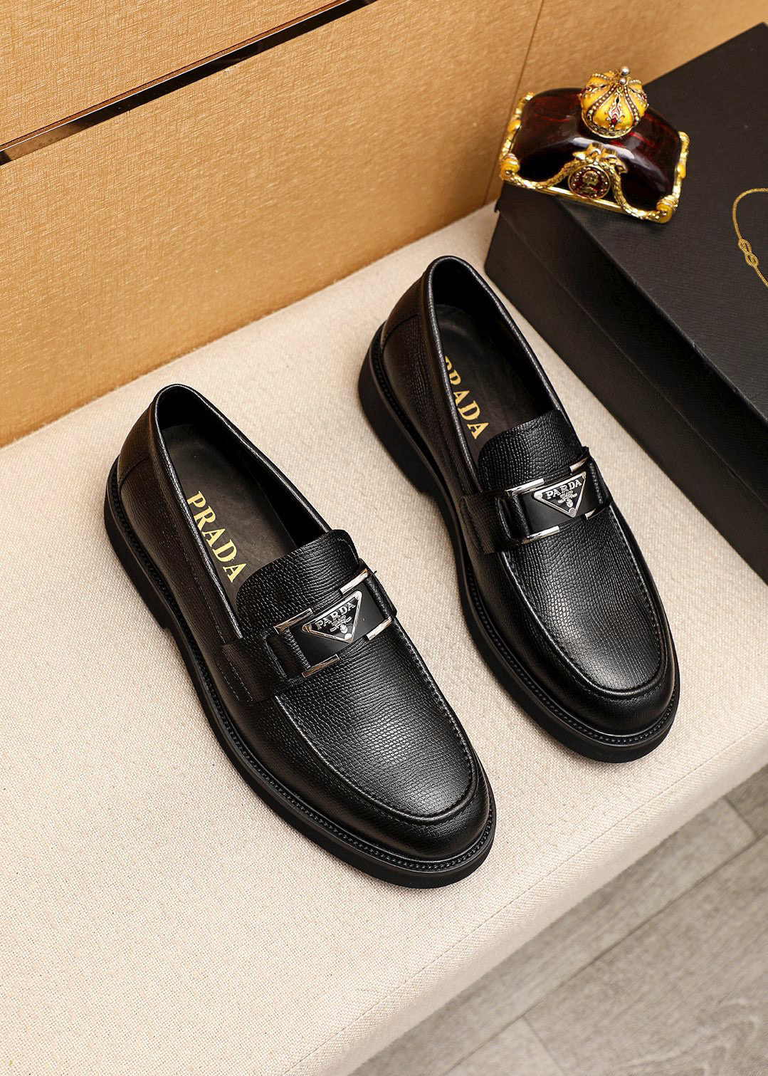 Prada men's leather shoes-54