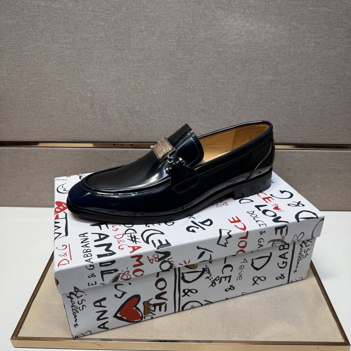 D&G men's leather shoes-91