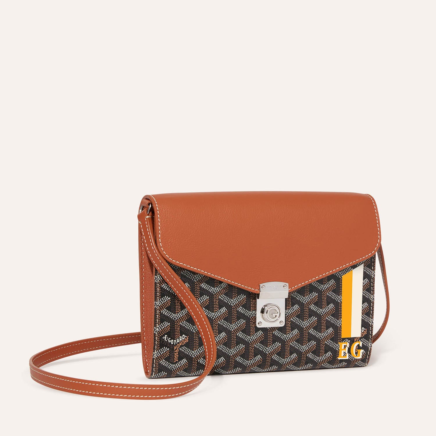 Chypre Wallet-Pouch Stripes and Initials