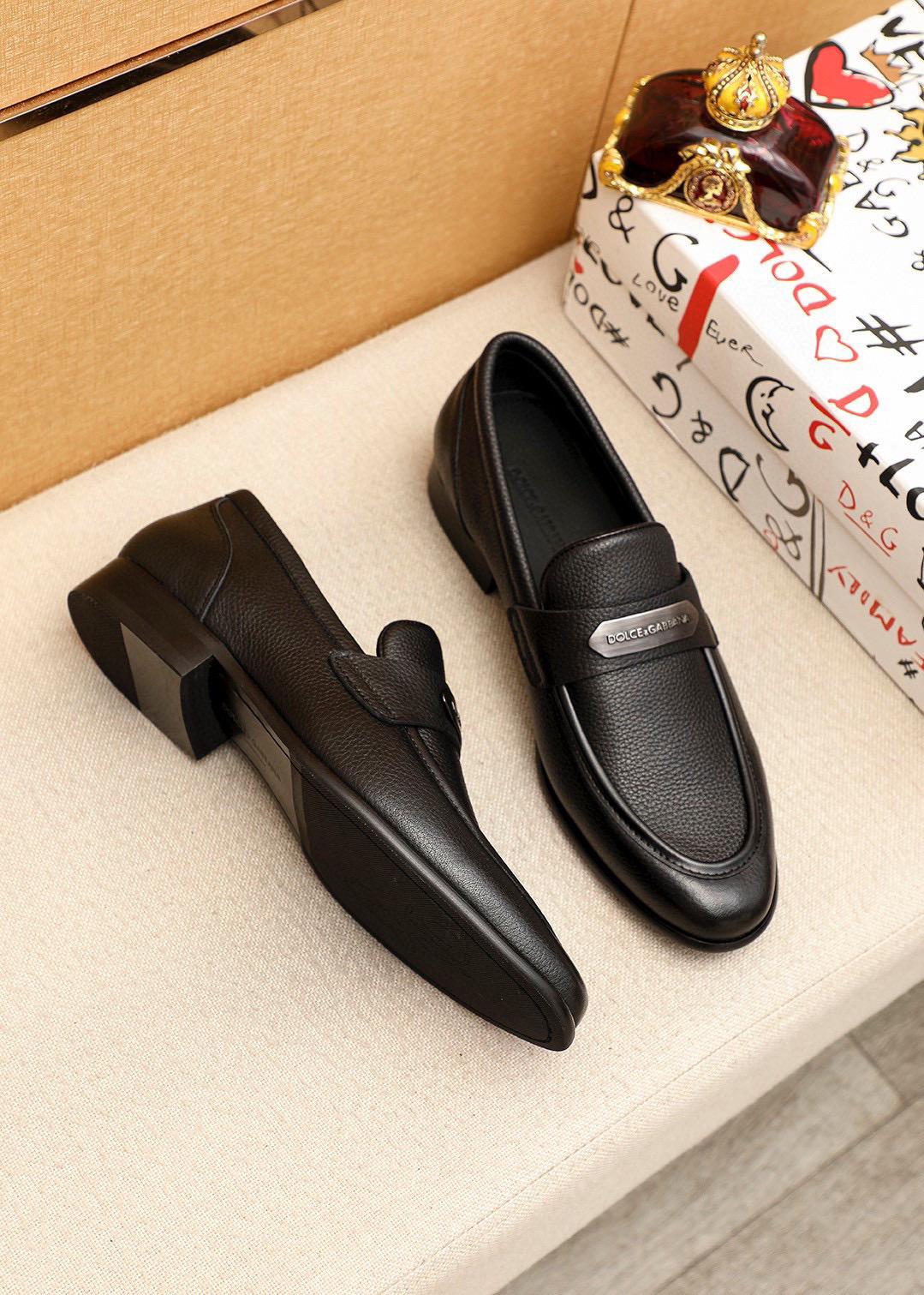 D&G men's leather shoes-50