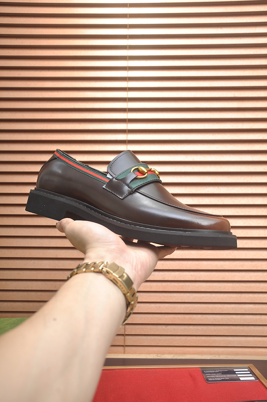 Gucci men's leather shoes-95