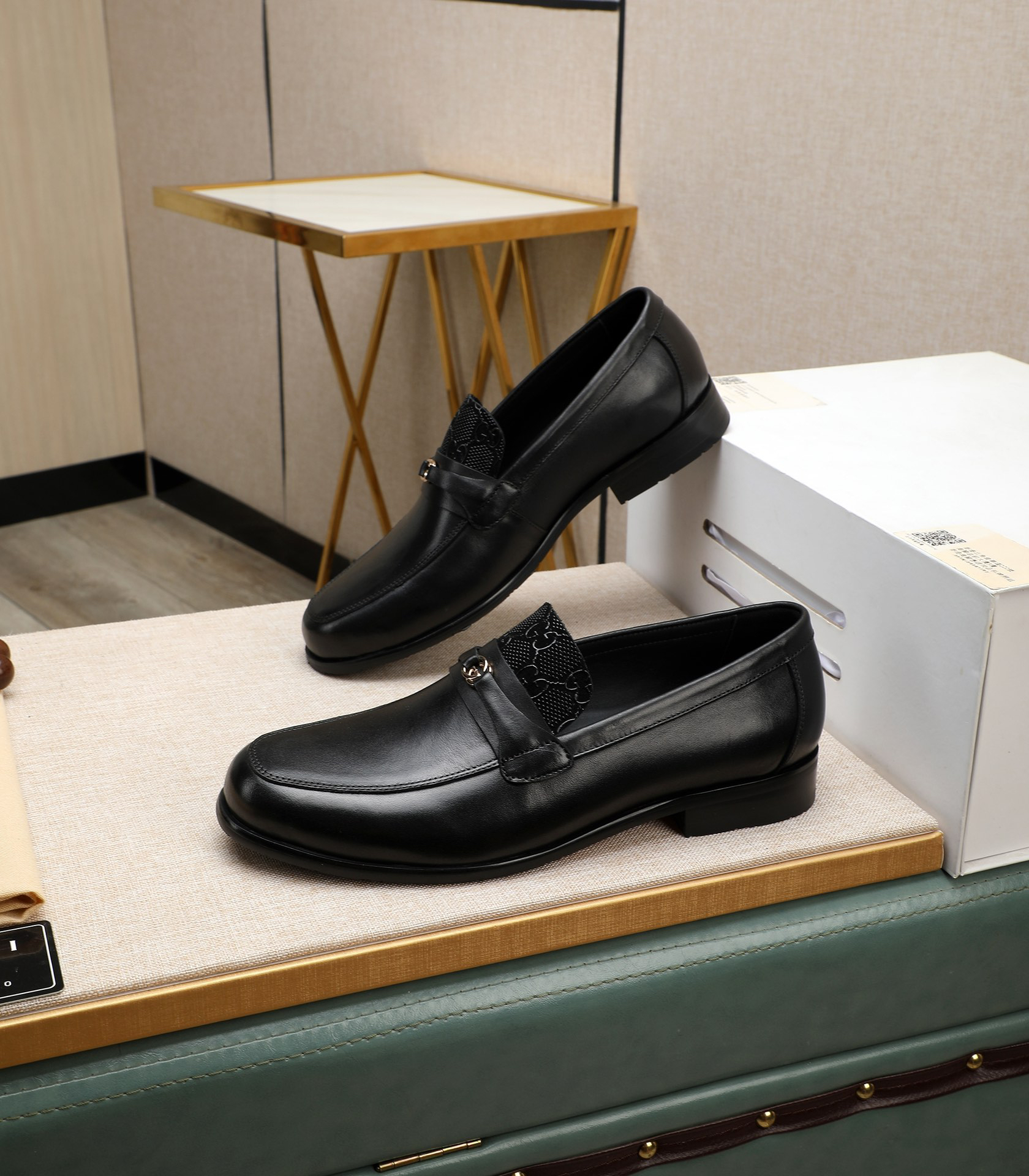 Gucci men's leather shoes-10
