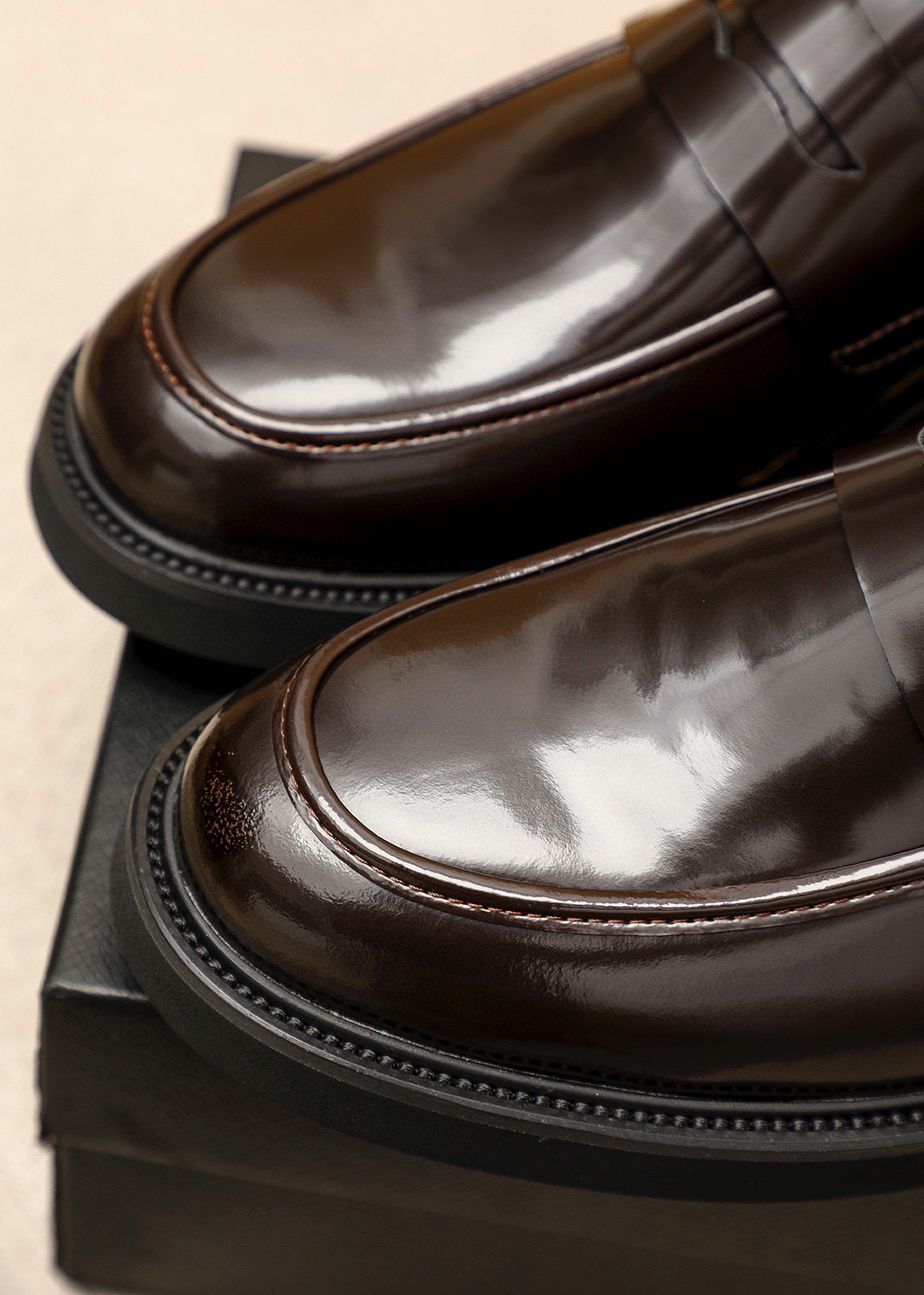 Prada men's leather shoes-53