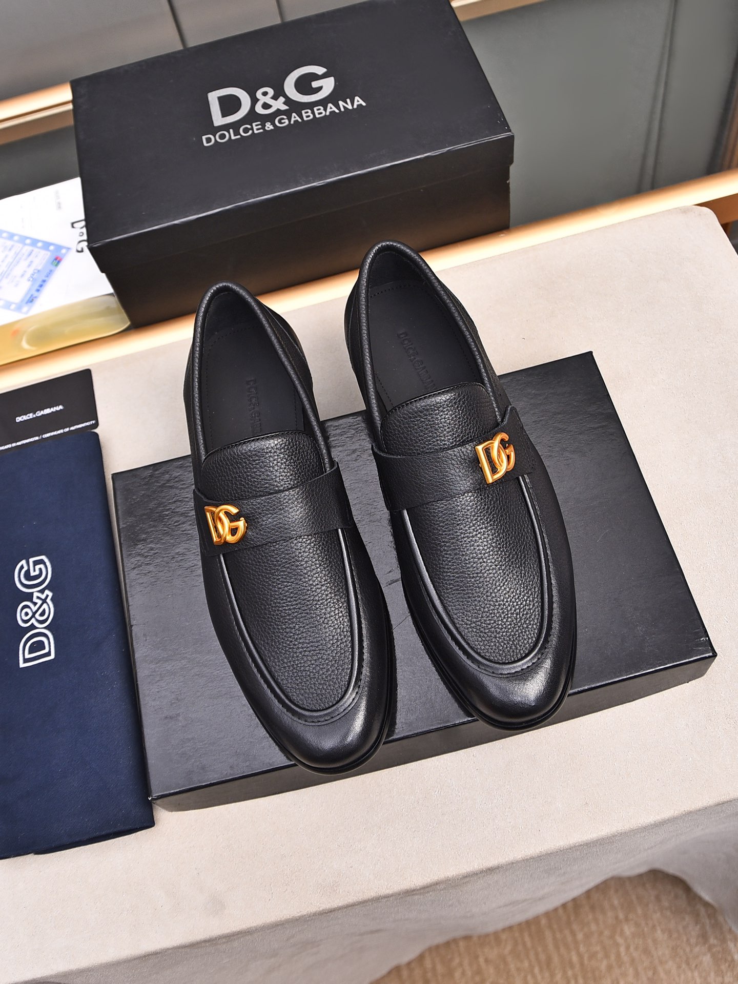 D&G men's leather shoes-16