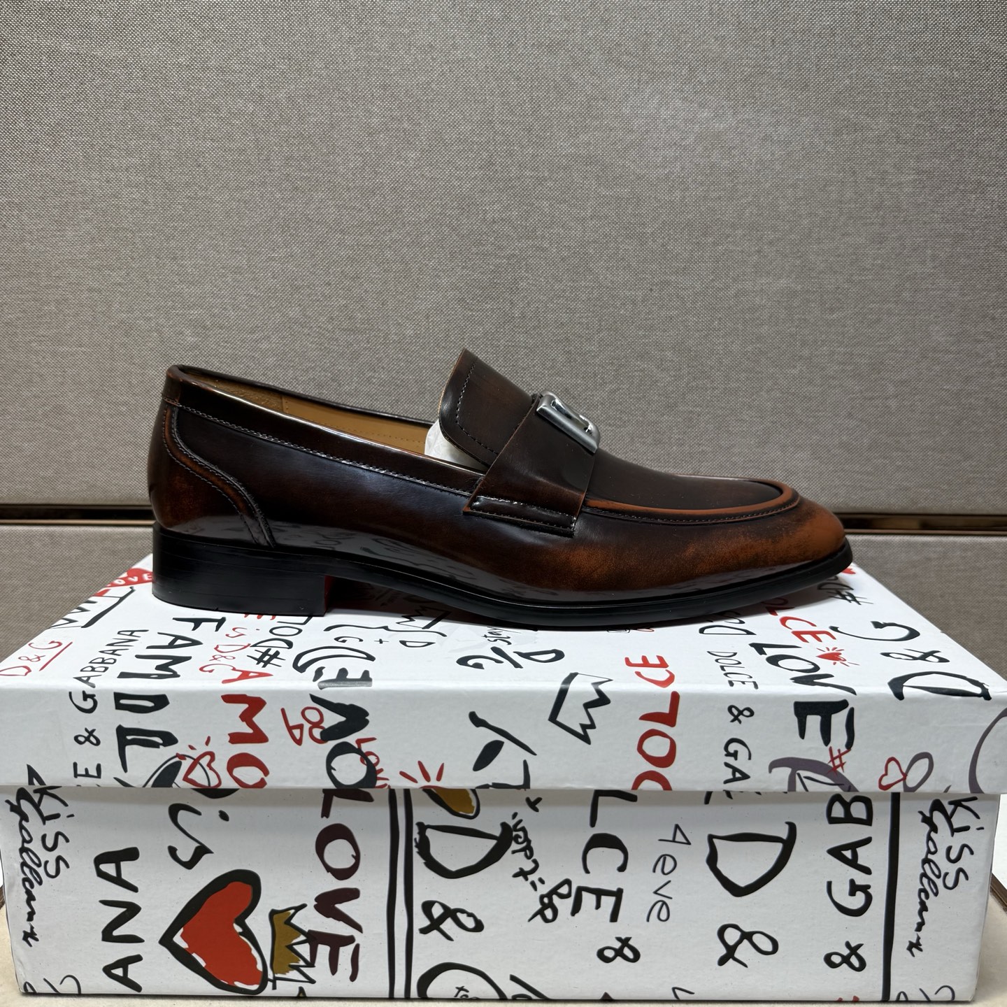 D&G men's leather shoes-36