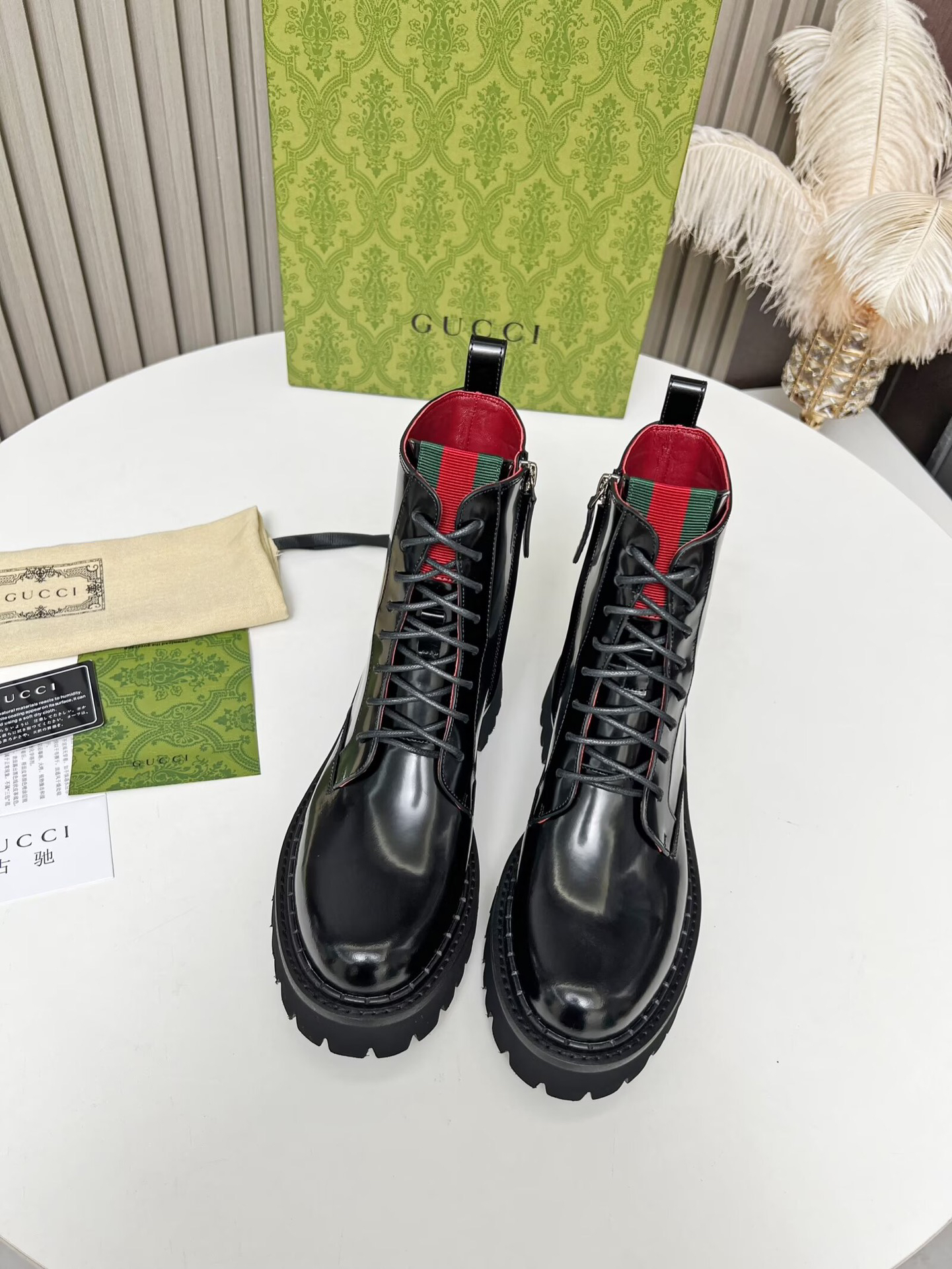 Gucci women's leather shoes-8