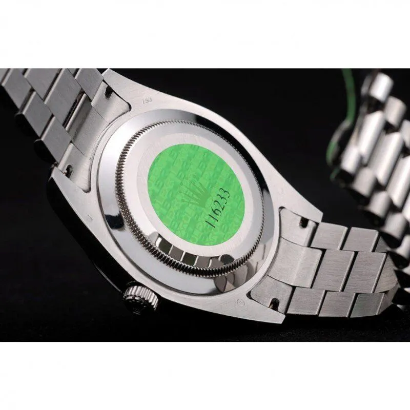 Swiss DateJust Polished Stainless Steel Bezel Grey Dial 42000