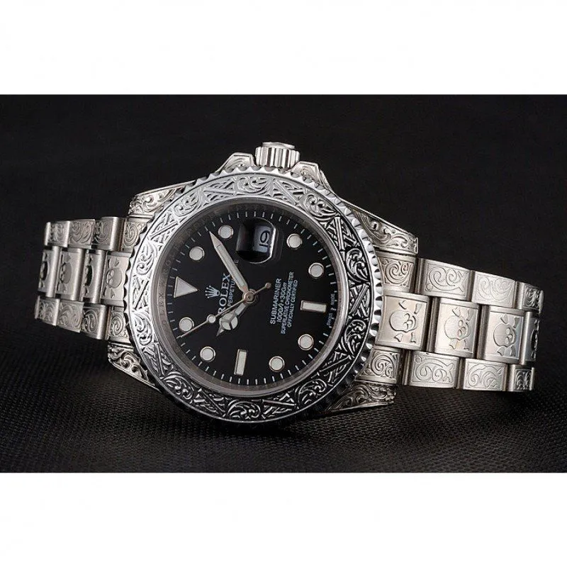 Swiss Submariner Skull Limited Edition Black Dial White Case And Bracelet 1454093