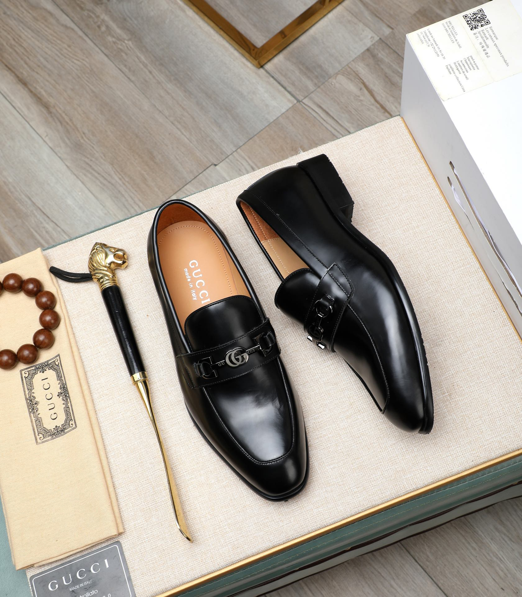 Gucci men's leather shoes-111