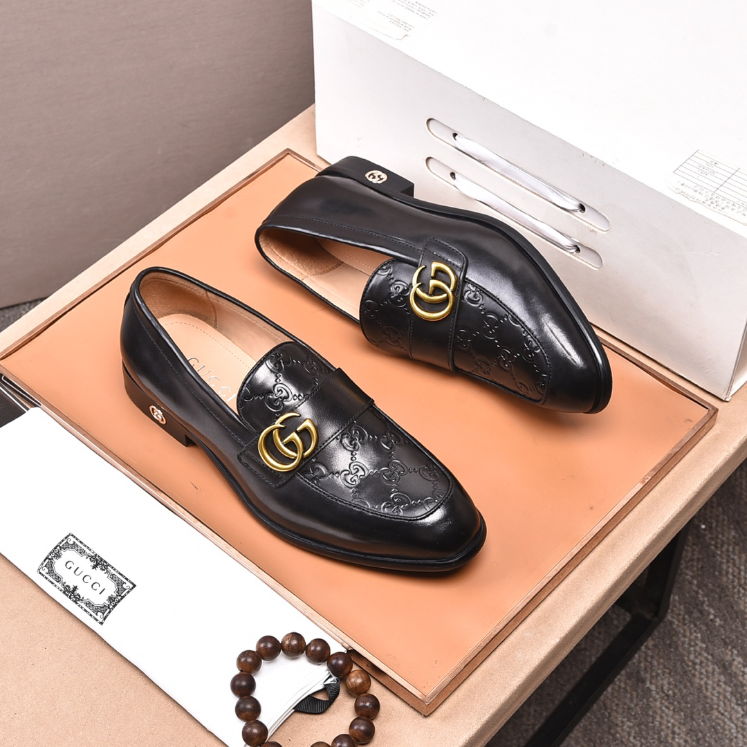 Gucci men's leather shoes-37