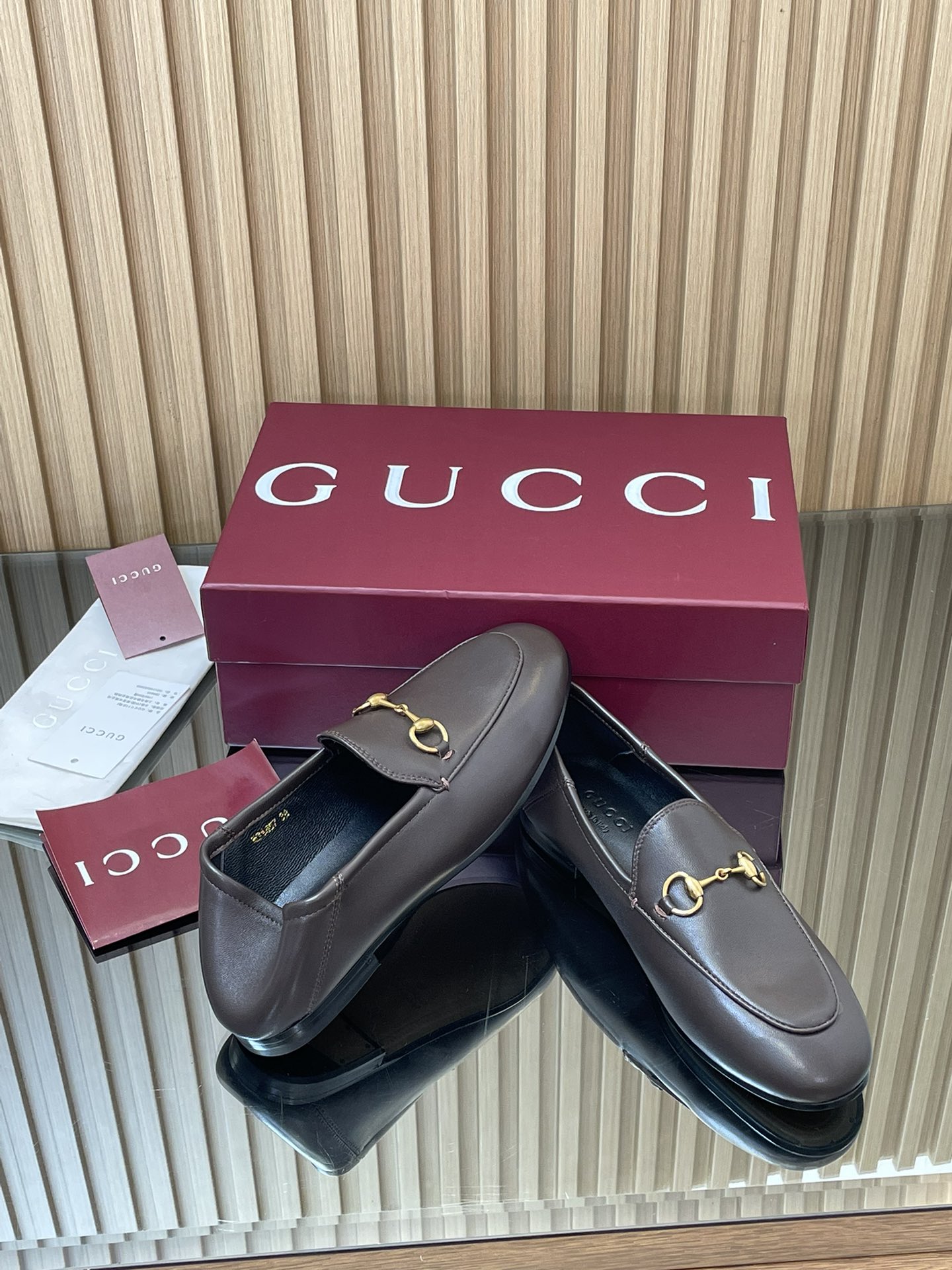 Gucci women's leather shoes-48