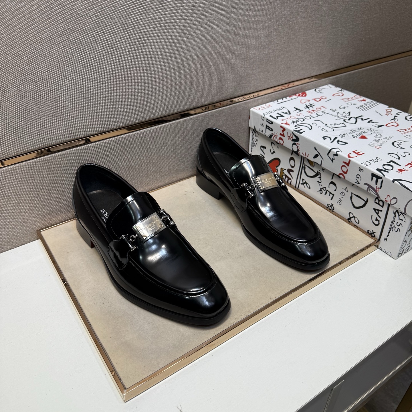 D&G men's leather shoes-37
