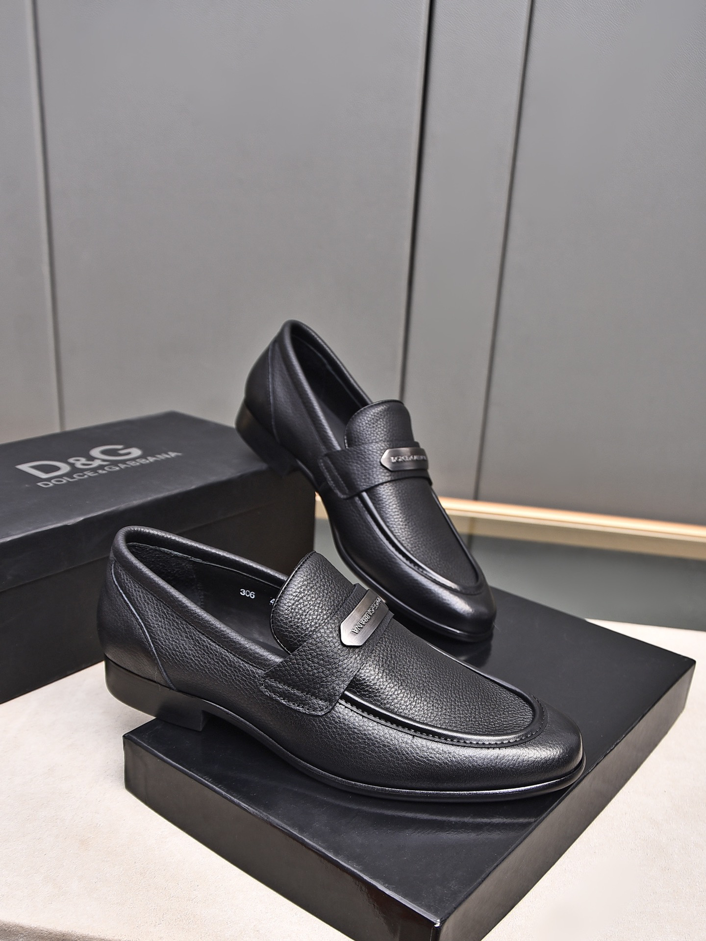 D&G men's leather shoes-10
