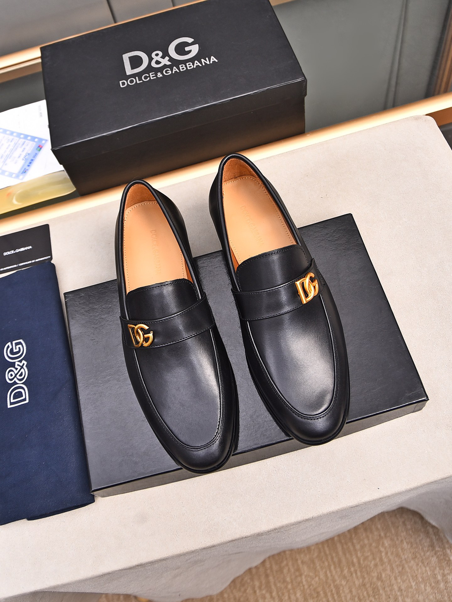 D&G men's leather shoes-67