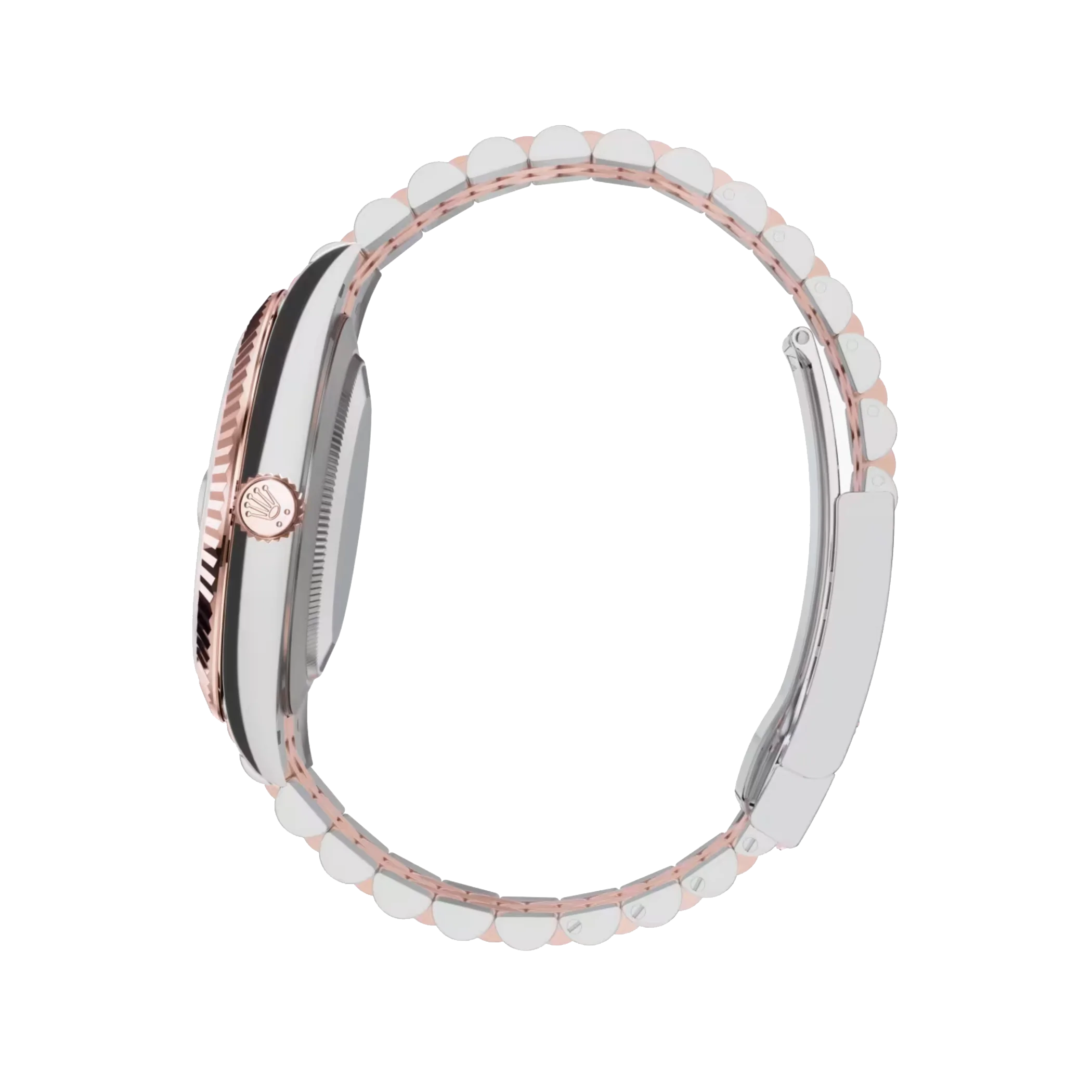 Datejust: Oystersteel and Everose gold, chocolate, diamond-set dial, Jubilee bracelet, m126331-0004