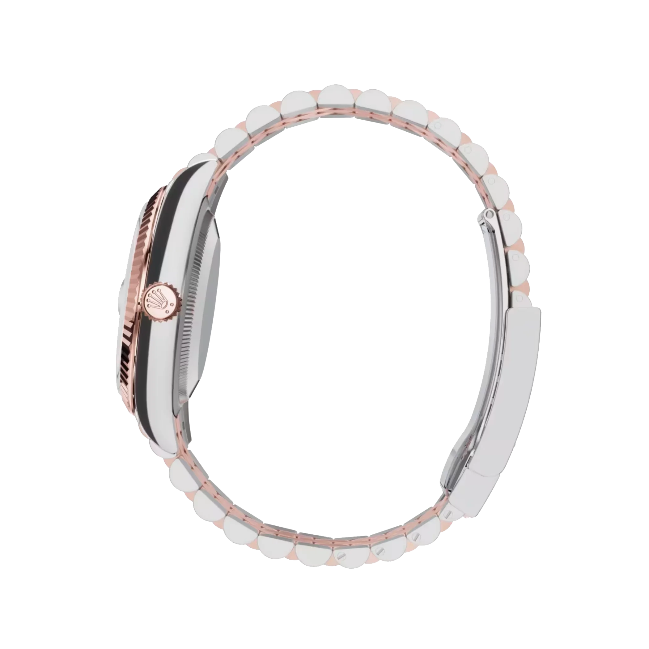 Datejust: Oystersteel and Everose gold, chocolate, diamond-set, m278271-0028