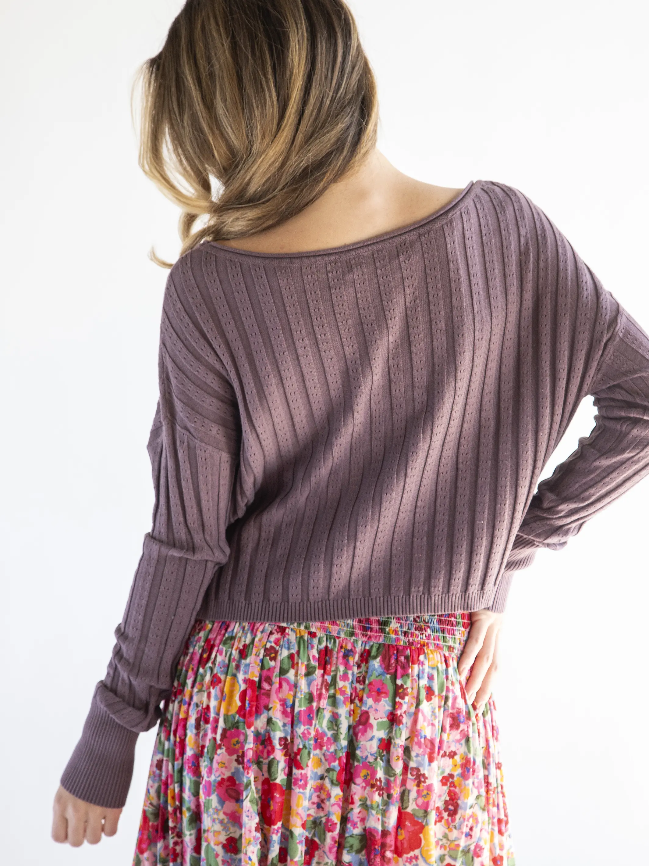 Patti Layering Sweater - Purple