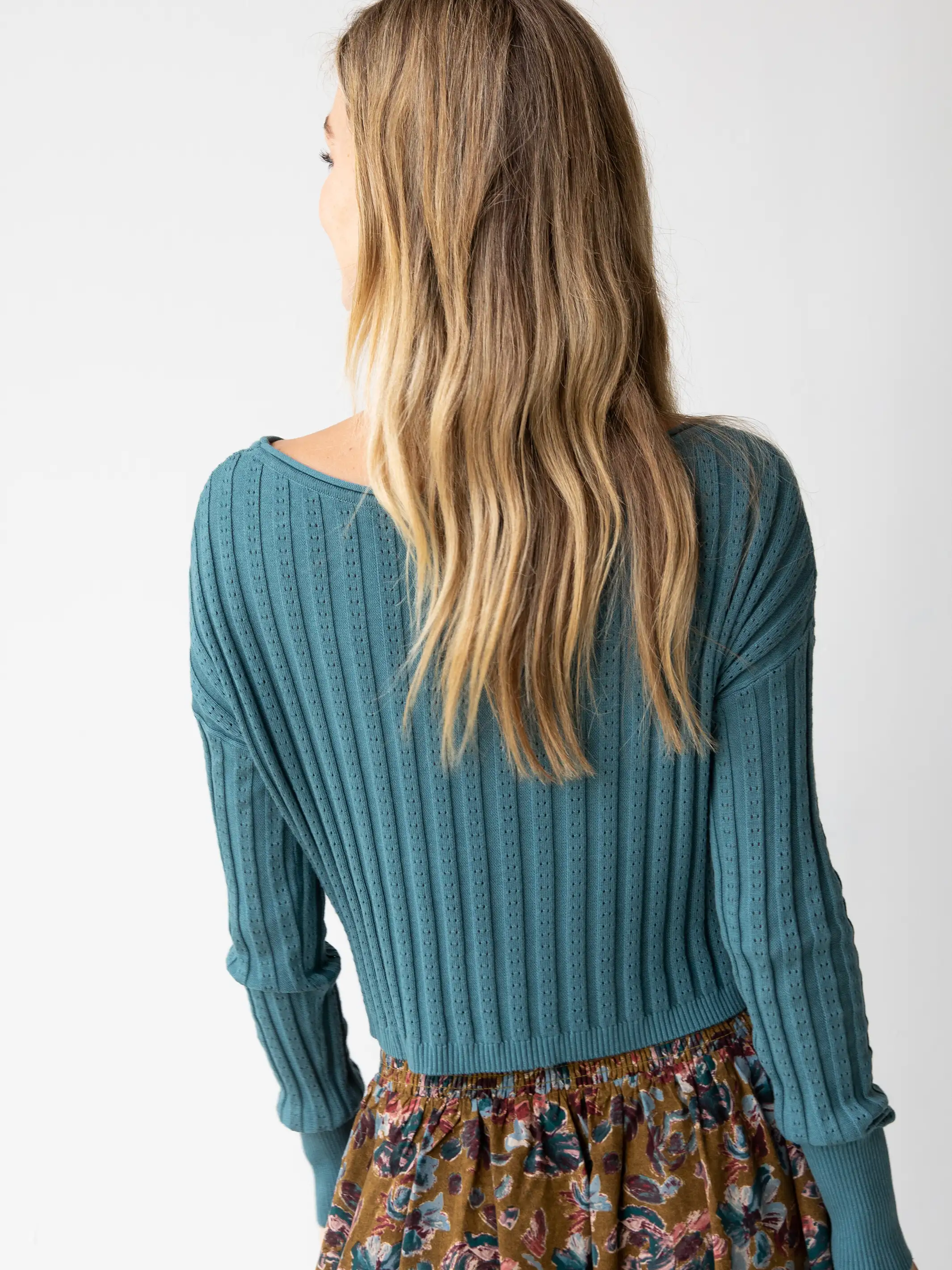 Patti Layering Sweater - Teal