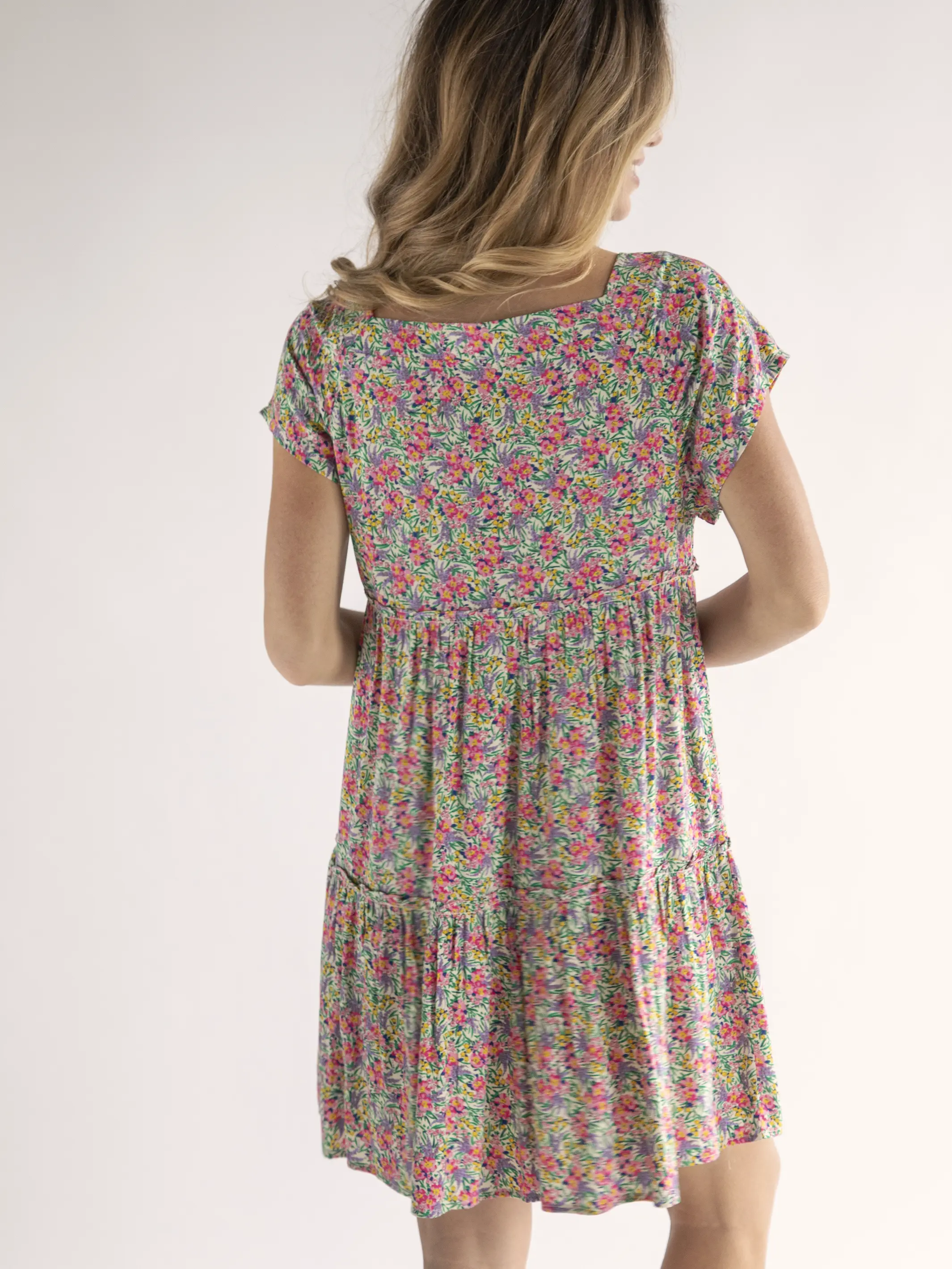 Berkley Mini Dress - Ditsy Neon Floral