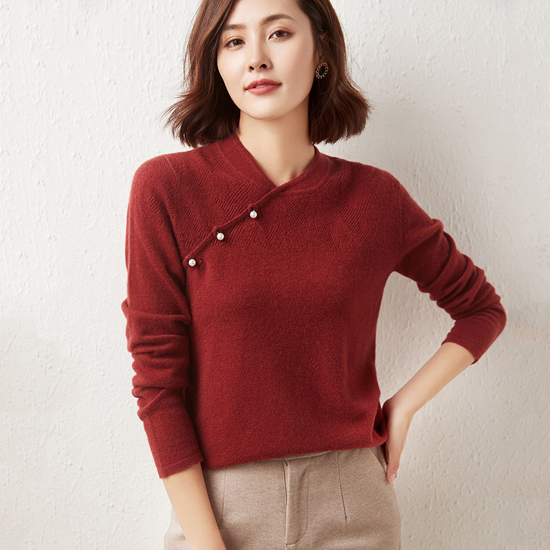 Women Sweater Pullovers 100% Merino Wool Winter Wool Knitted Sweater Jersey Autumn Female Vintage Jumpers Style