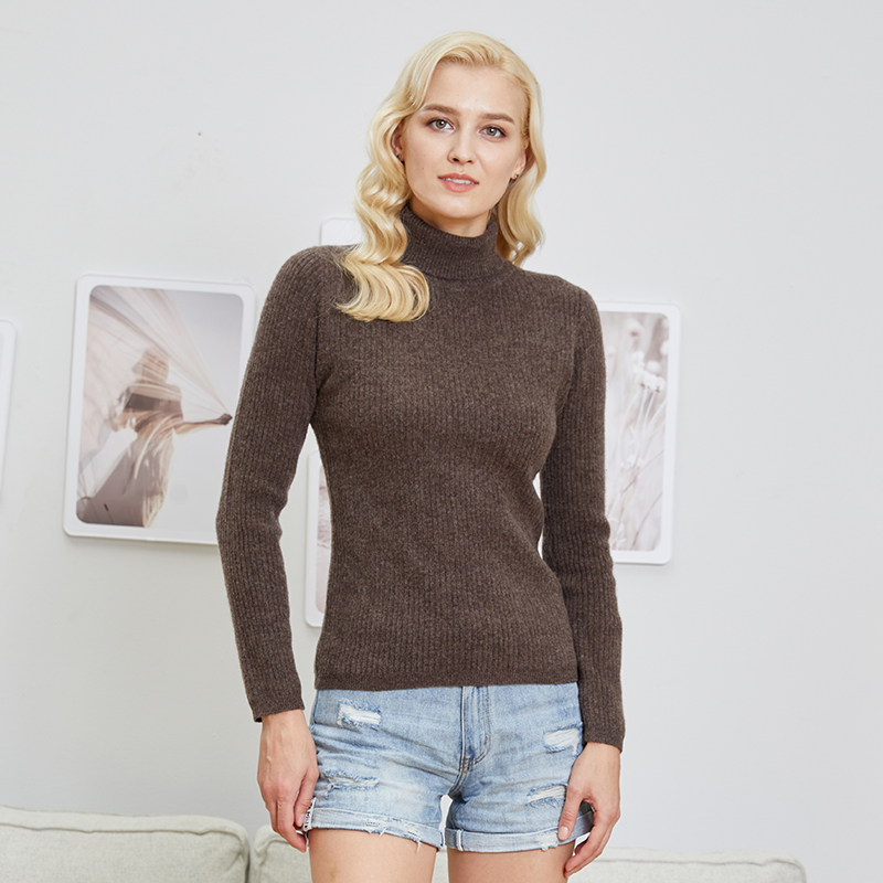 2021 Women Sweater Turtleneck 100% Merino Wool Autumn knitted Pullover Jumper Winter Warm Cashmere Sweaters Long Sleeve