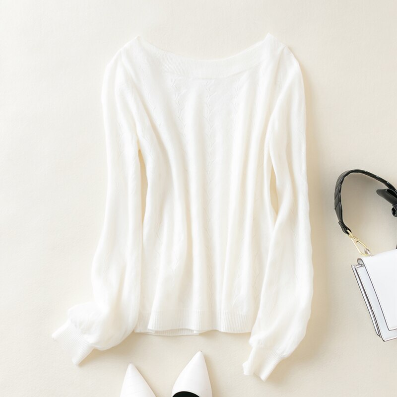 New 100% Merino Wool Women Sweater Pullover Winter Wool Knit Sweater Jumpers Autumn Woman Sweaters Knit Top Long Sleeve