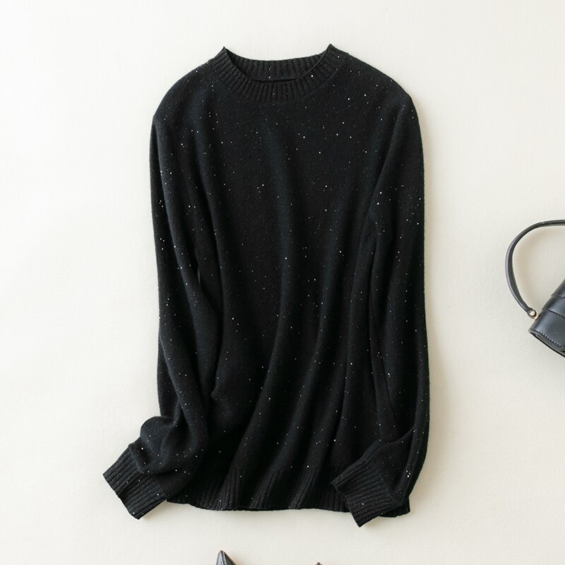 100% Merino Wool Women Sweater O-neck Winter Wool Knit Sweater Autumn Soft Cashmere Sweaters Pullover Knitwear Jumpers