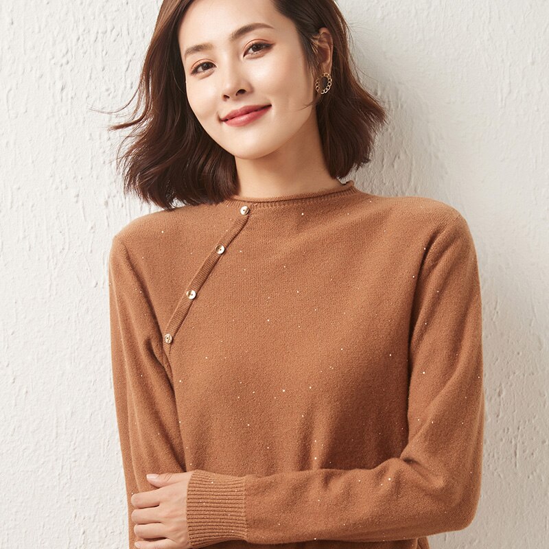 Women Sweater Pullovers 100% Merino Wool Winter Warm Wool Knit Sweater Jumpers Female Autumn Cashmere Sweater Knit Tops