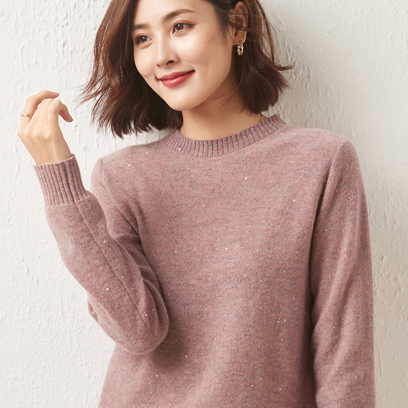 100% Merino Wool Women Sweater O-neck Winter Wool Knit Sweater Autumn Soft Cashmere Sweaters Pullover Knitwear Jumpers