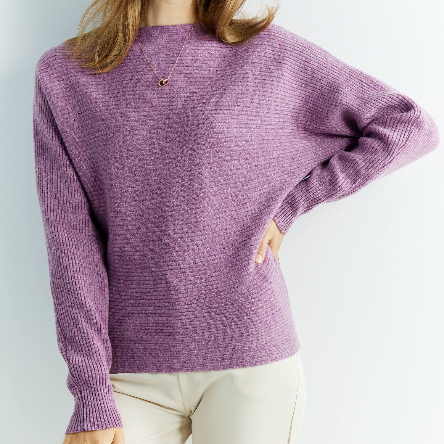 Women's Knitted Sweaters Cashmere Sweater 100% Merino Wool O-Neck Batwing Sleeve Pullover Winter Fall Jumper Clothing Top Female