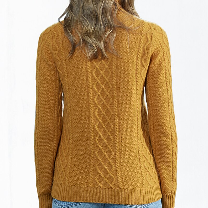 Knit Sweater Winter Clothes Women 100% Merino Wool Knitwears Cashmere Turtleneck Winter Autumn Warm Pullovers Woolen Jumper Tops