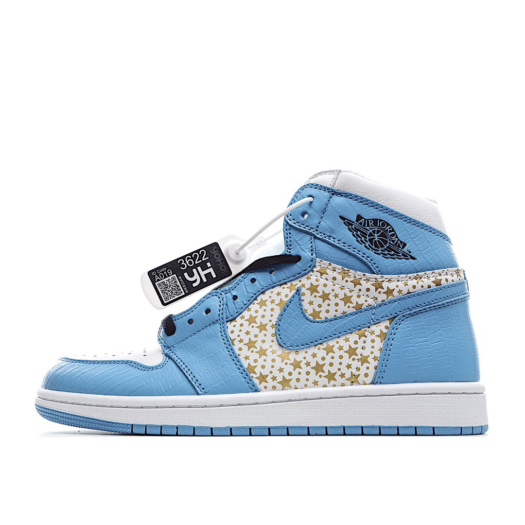 Supreme x Air Jordan Retro AJ1 high-top basketball shoes