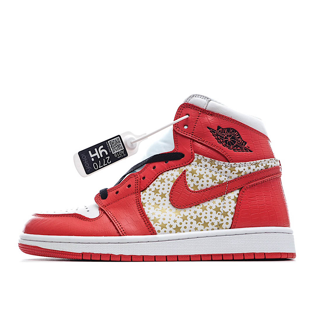 Supreme x Air Jordan Retro AJ1 high-top basketball shoes