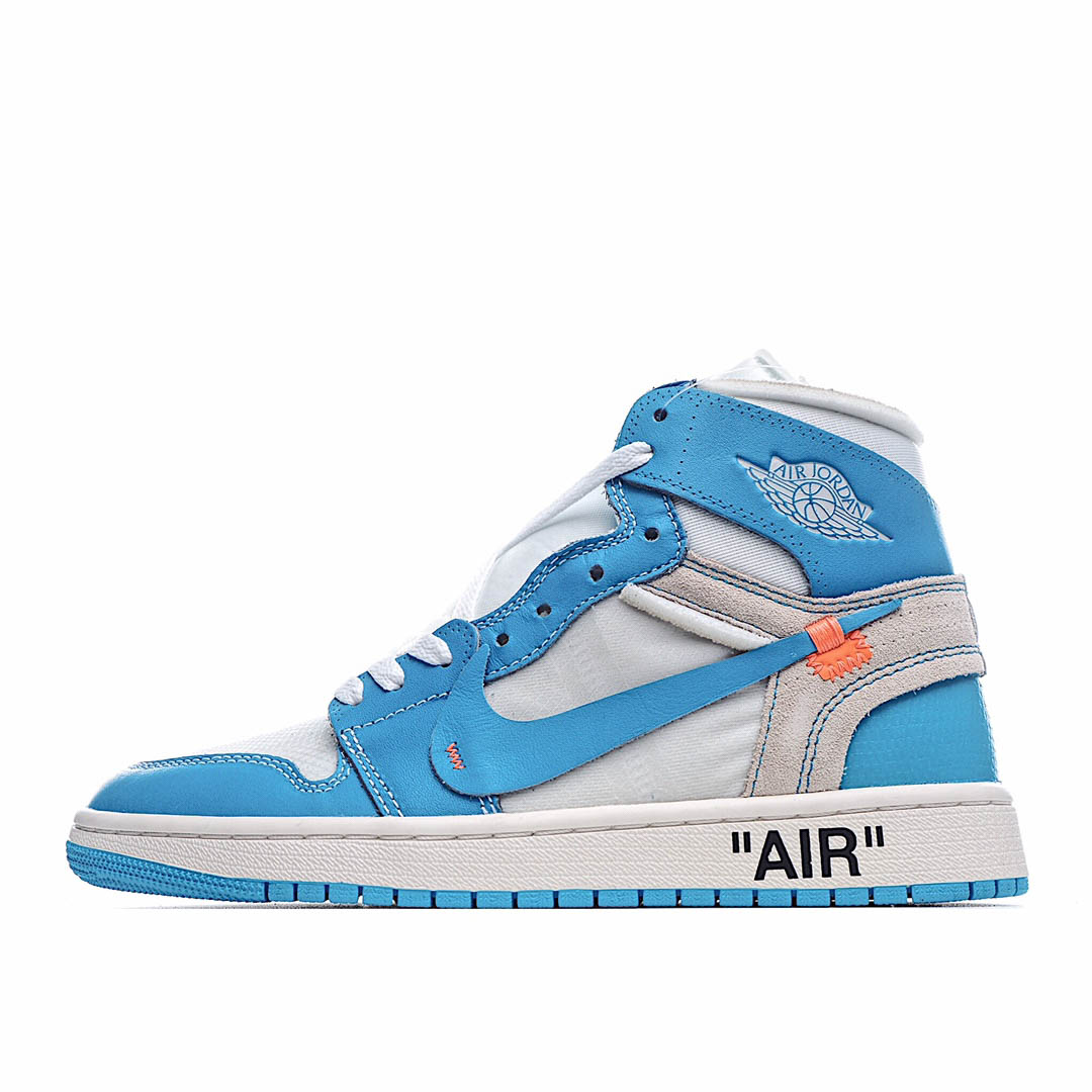 Air Jordan 1 Retro High OFF-WHITE University Blue UNC THE THE OW北卡蓝