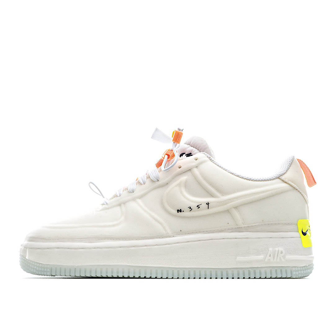 Nike Air Force 1 Experimental-Type N. 354 Sail Atomic Orange Low-Top Sneakers