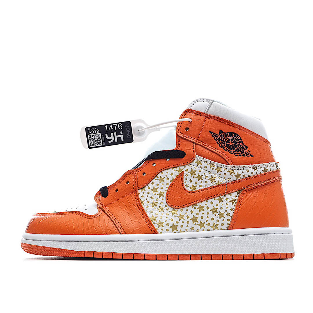 Supreme x Air Jordan Retro AJ1 high-top basketball shoes