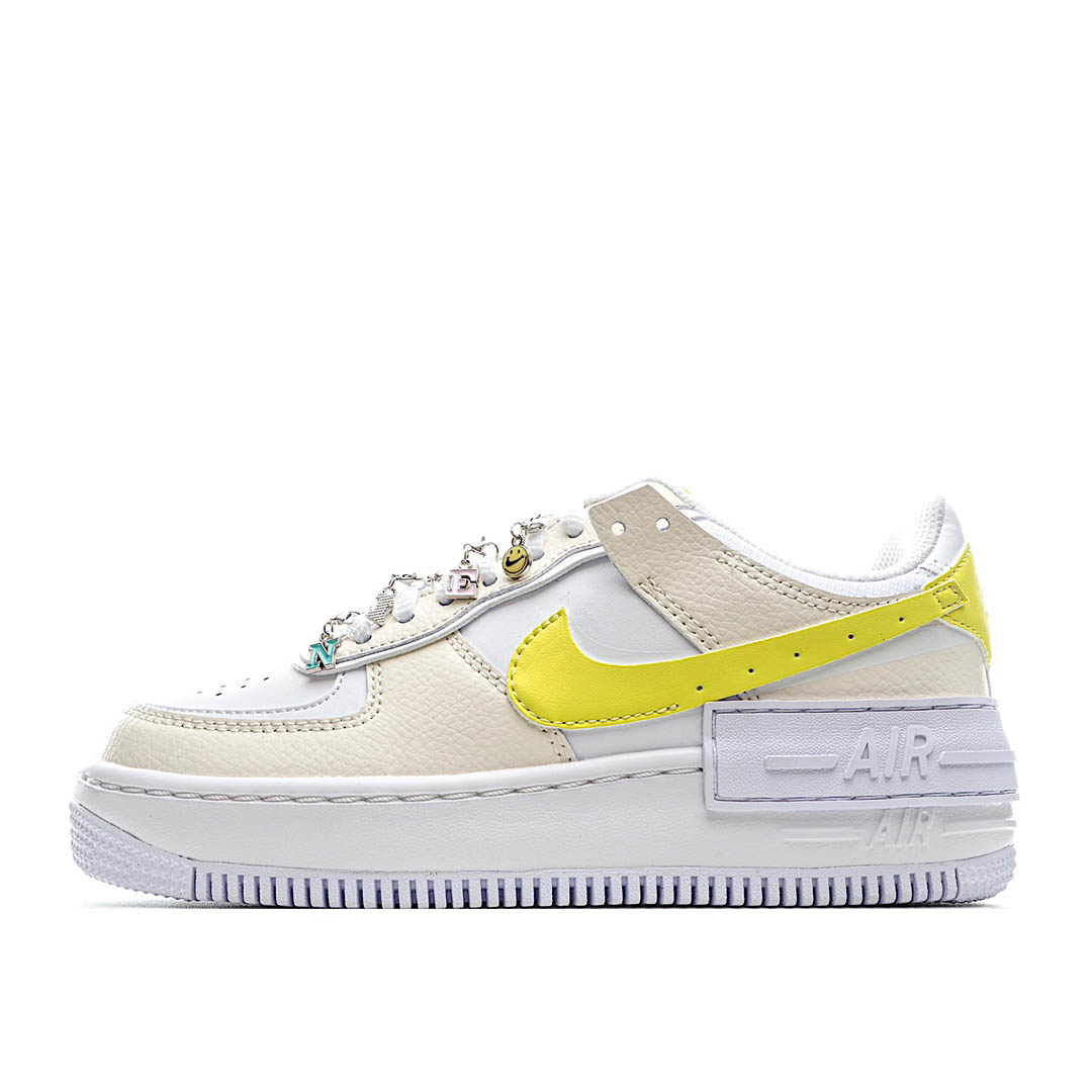 Nike Air Force 1 Shadow Have A Nike Day   米 白 黄