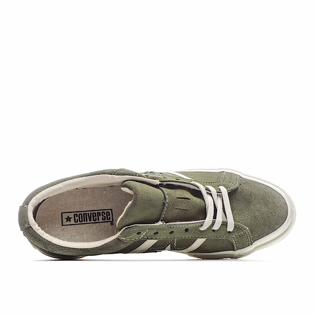 CONVERSE jack star STARBARS SUEDE olive green canvas shoes