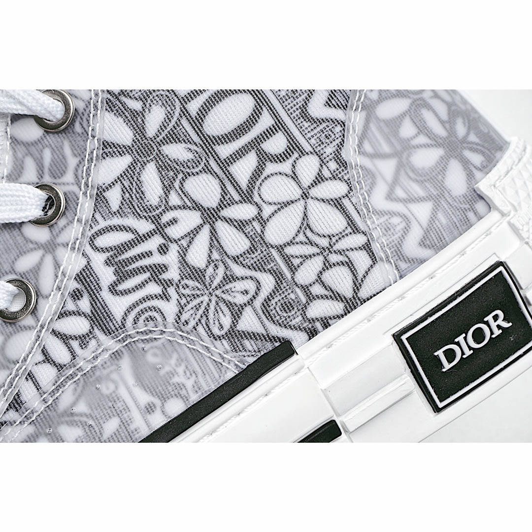 Dior B23 Oblique Slip-on Low Top Sneakers Sheer Print Sneakers
