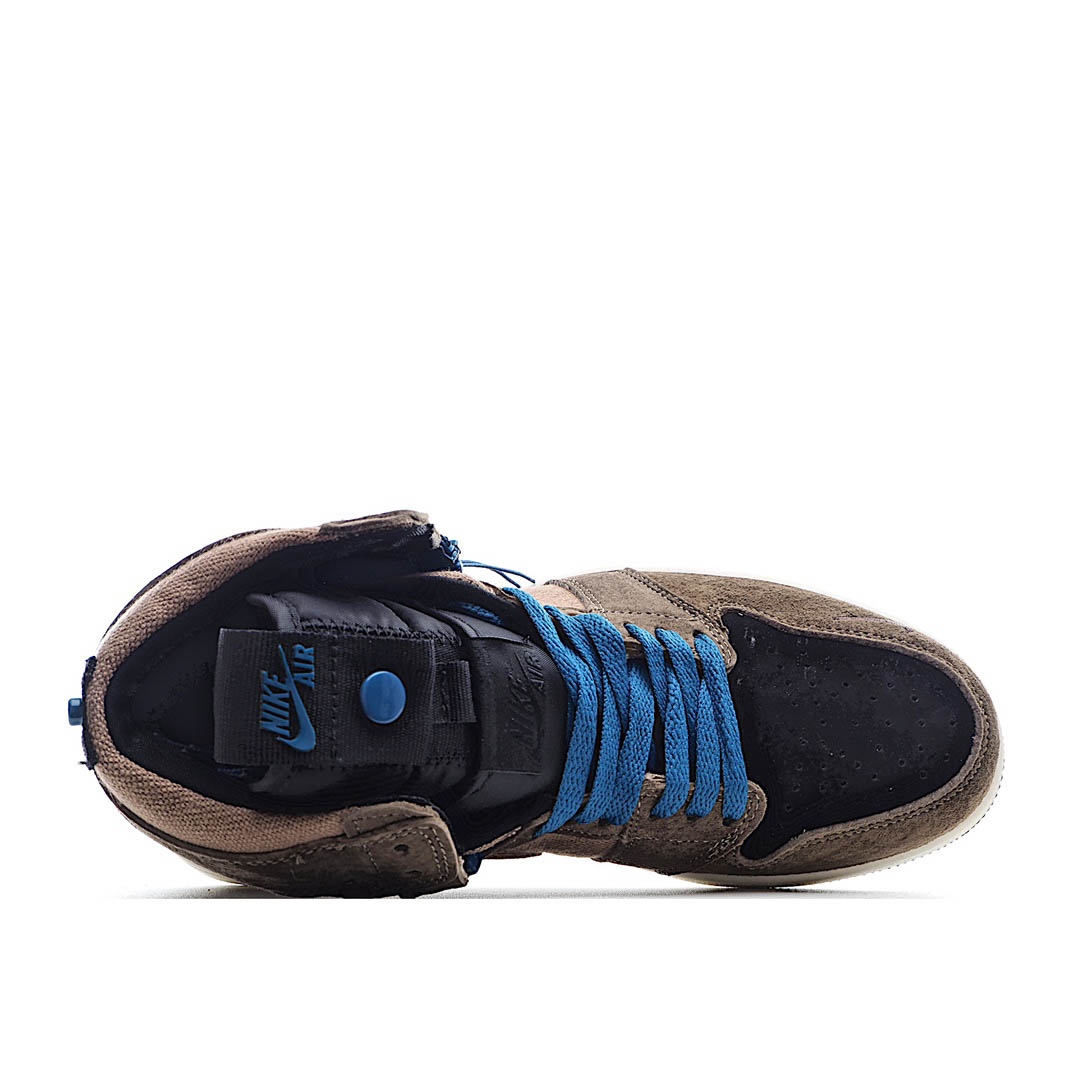 Air Jordan 1 High Switch Black brown AJ1 Joe 1 Black Brown Zipper