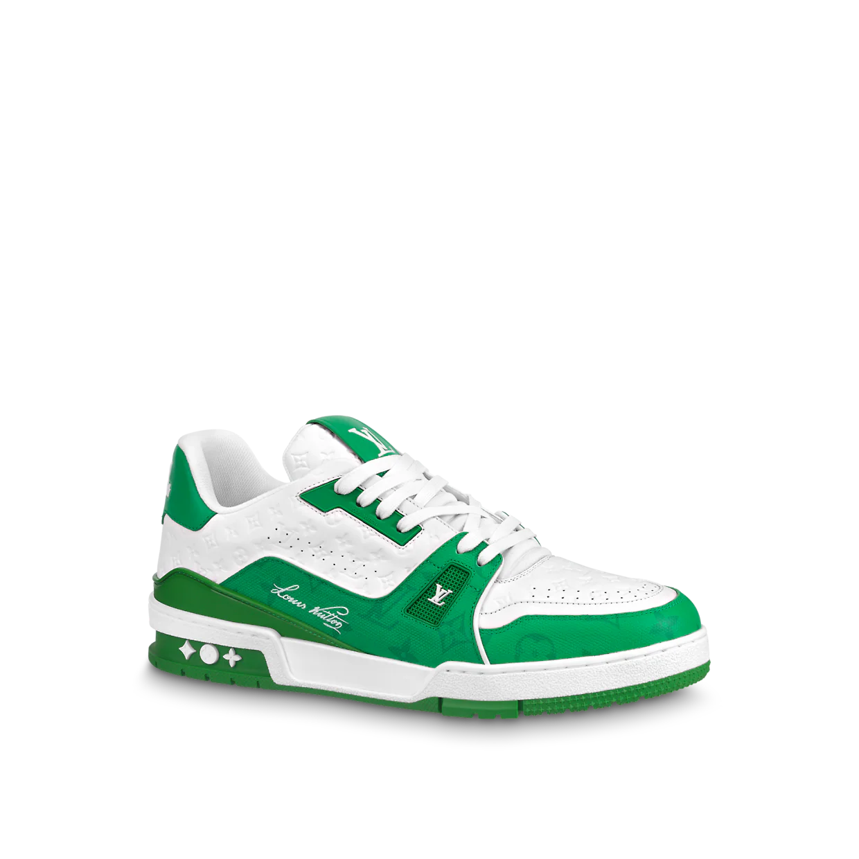LOUIS VUITTON MONOGRAM GREEN WHITE TRAINER