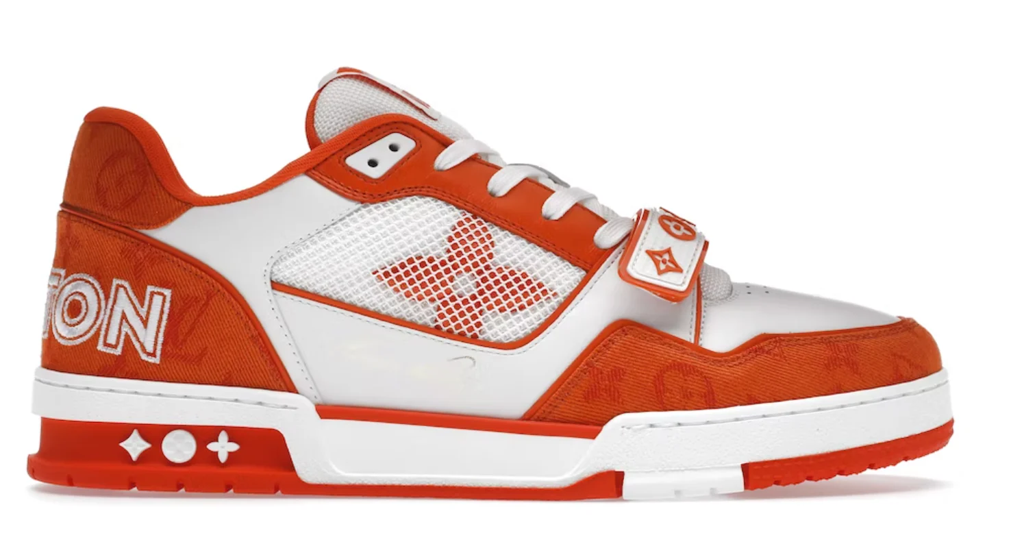 LOUIS VUITTON TRAINER MONOGRAM DENIM ORANGE