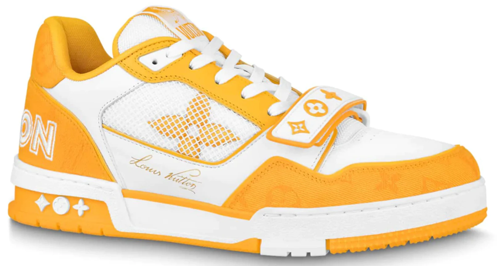LOUIS VUITTON TRAINER MONOGRAM DENIM YELLOW