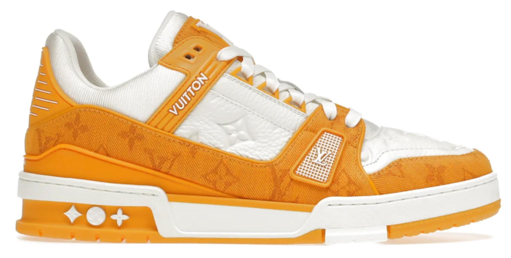LOUIS VUITTON TRAINER YELLOW MONOGRAM DENIM WHITE