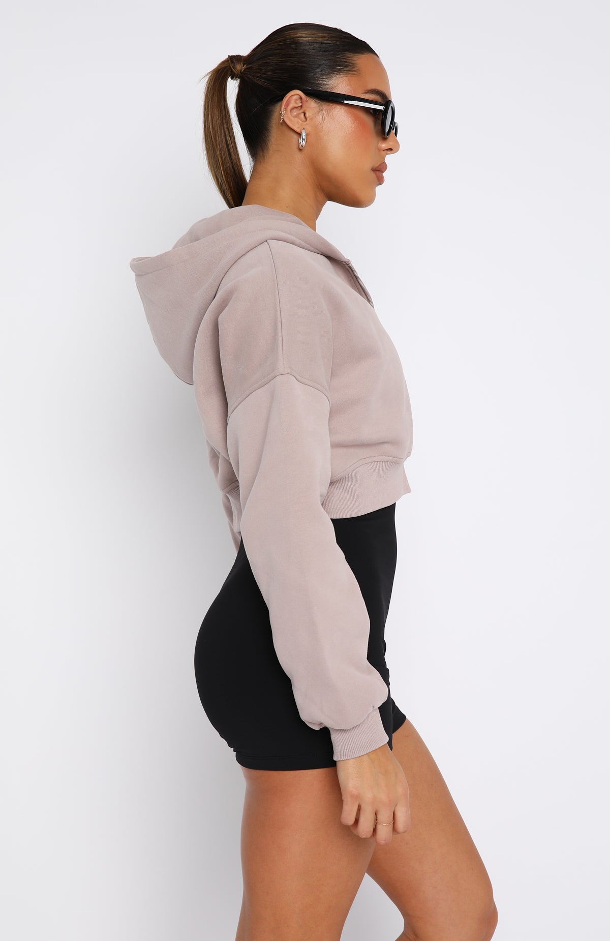 She's Effortless Cropped Hoodie Cinnamon