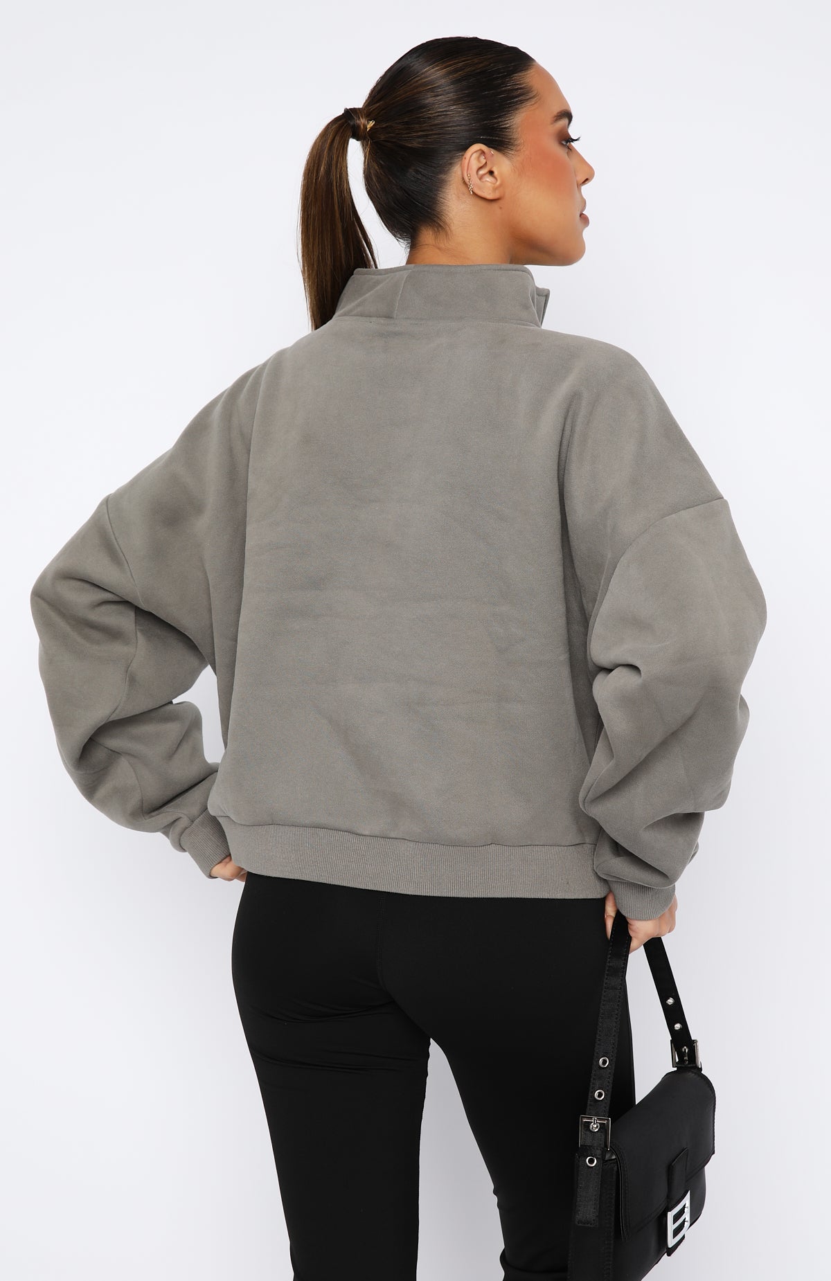 Doing It For You Zip Front Sweater Smokey Olive