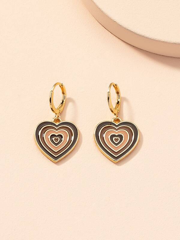 Heart Drop Earrings