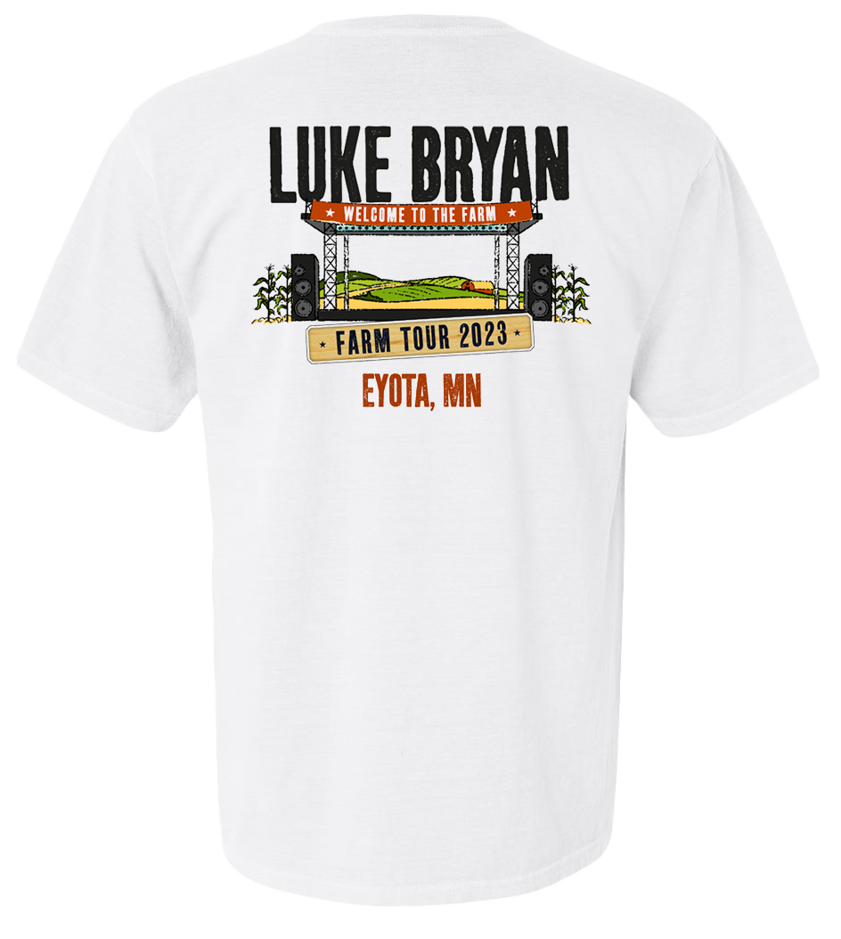 Luke Bryan 2023 Farm Tour Official T-Shirt - Eyota, MN - PRE-ORDER