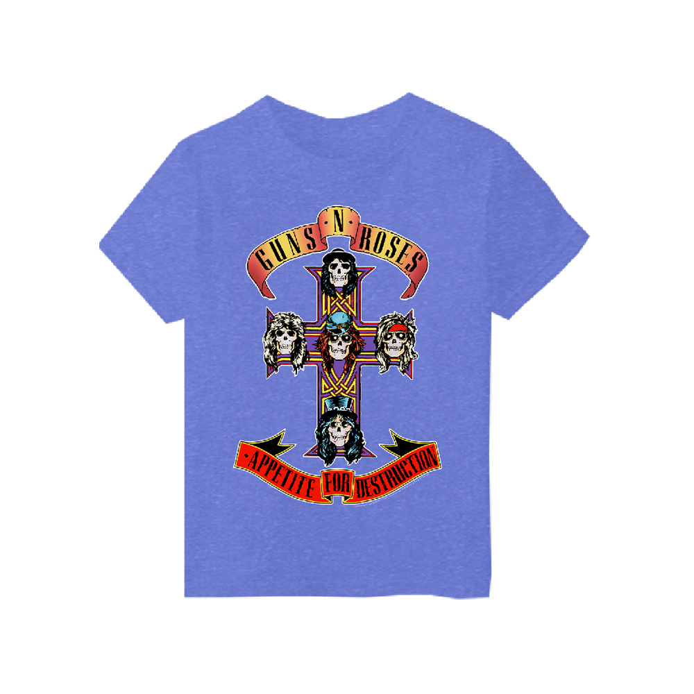 Guns N' Roses Appetite For Destruction  Blue T-Shirt