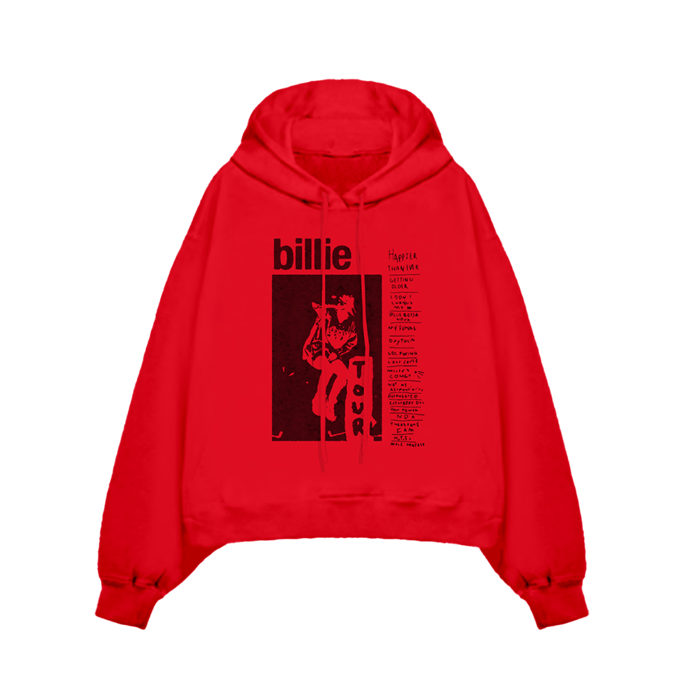 Billie Eilish Get Involved Red Tour Hoodie